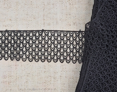 Кружево плетеное, ш. 6,6-6,8 см, чёрный