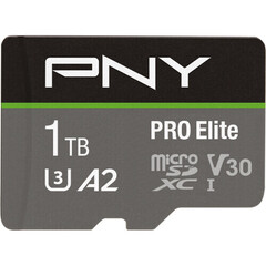 Карта памяти PNY 1TB Pro Elite UHS-I microSDXC 100MB/s + SD Adapter