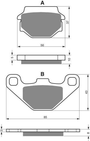 Тормозные колодки дисковые 005 S3