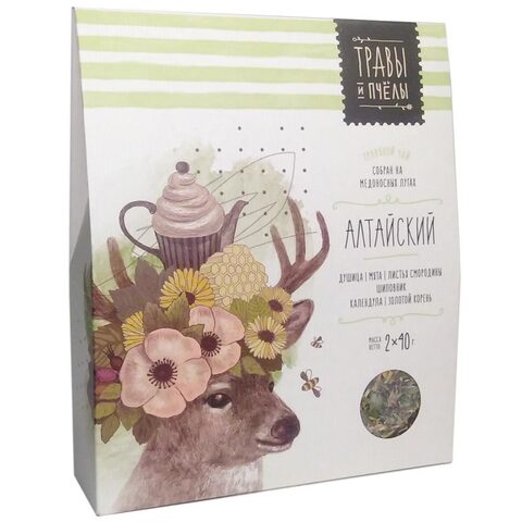 Травяной чай Алтайский, коробка 80г (Травы и пчёлы)