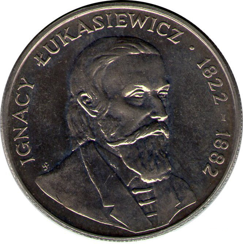 50 злотых. Игнатий Лукасевич. 1983 год. Польша. UNC