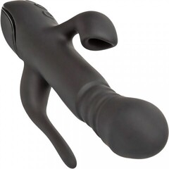 Вибромассажер тройной CalExotics III Triple Euphoria с режимом всасывания и анальной стимуляцией, 14 см x 3.75 см