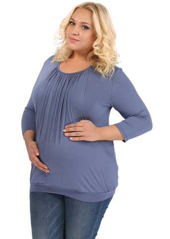 Блуза ПБВ07 индиго для беременных и кормящих
