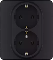 INSPIRIA Розетка 2х2К+3 антрацит 673753