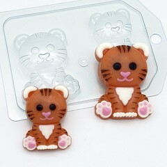 Форма пластиковая Тигр мультяшный сидит МИНИ