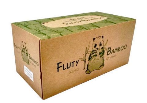 Двухслойные бумажные салфетки "Fluty", коричневая упаковка, 200шт