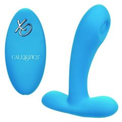 Голубой массажер простаты Silicone Remote Pulsing Pleaser - 11,5 см. - 