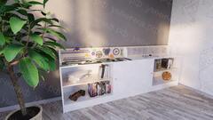 Детский дидактический стол «Автомобильная станция и творческий уголок»