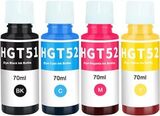 Чернила для принтеров HP GT51/GT52 AQ 4x70g для HP DeskJet 5810, 5820,Ink Tank 115, 116, 118, 310, 315, 318, 319, Wireless 410, 415, 418, 419, Smart Tank 450, 455, 457, 500, 510, 515, 530, 610, 615