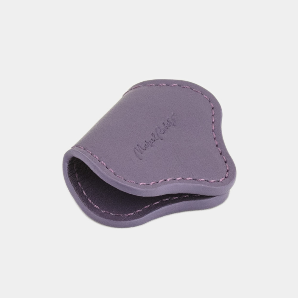 Чехол-держатель для наушников Chapeau Easy из натуральной кожи теленка, фиолетового цвета