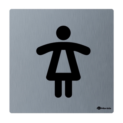 Merida GSM007.RL Табличка "Женский туалет" (матовая нержавеющая сталь)