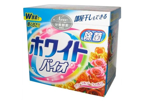 Стиральный порошок ND "White Bio Plus Antibacterial" с цветочным ароматом, 800г