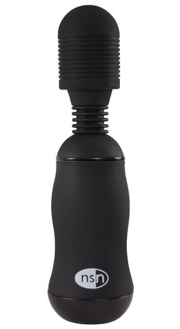 Чёрный вибромассажёр для эрогенных зон BoomBoom Power Wand - 18 см. - NS Novelties Power Play NSN-0316-43