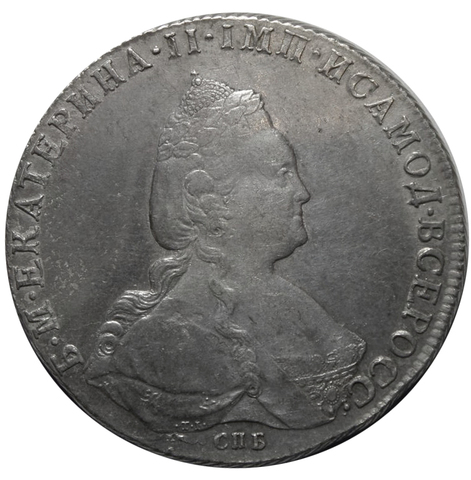 1 рубль Екатерина II. 1786 год. СПБ-TI-ЯА. Серебро. XF