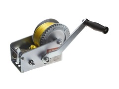 ЗУБР 0.9 т, 10 м, ручная барабанная тяговая ленточная лебедка, Профессионал (43115-0.9)