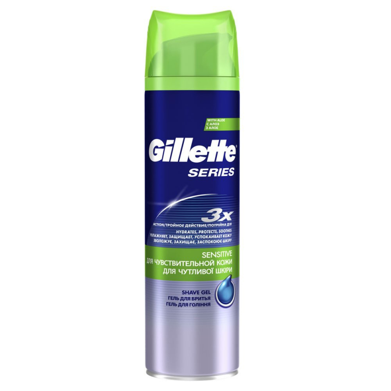Гель для бритья Gillette для чувствительной кожи, 200 мл.