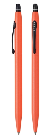 Ручка-роллер Cross Click без колпачка с тонким стержнем. Цвет - оранжевый ( AT0625-13 )