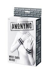 Серебристо-черные наручники Anonymo - 