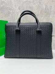 Кожаный портфель Bottega Veneta Intrecciato 38 с плечевым ремнем