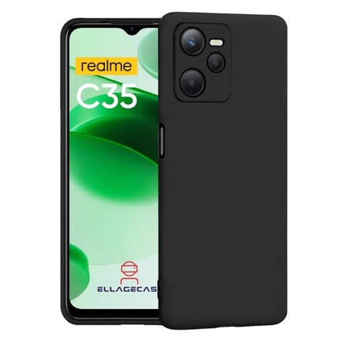 Силиконовый чехол Silicon Cover для Realme C35 (Черный)