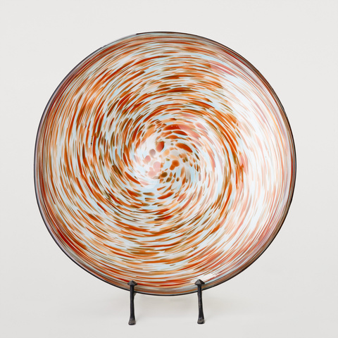БЛЮДО PATTER IN GLASS HAND MADE ORANGE XL