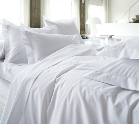 Постельное белье семейное Blanc des Vosges Marquise Blanc