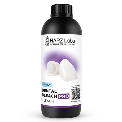 Фотополимерная смола HARZ Labs Dental Bleach PRO, белая (1 кг)