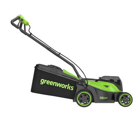 Газонокосилка аккумуляторная Greenworks GD24X2LM361, 2х24V, 36 см, бесщеточная, c 2хАКБ 4Ач и двойное ЗУ