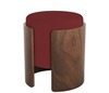 Пуф Lagom (бордовый FiberGuard, орех)