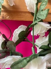 Лиана с Розами, 45 голов на лиане, Белые розы, длина одной лианы 2,37 м, набор 2 лианы