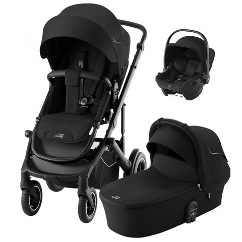 Комплект 3в1 коляска Smile 5Z, Classic Space Black + BABY-SAFE CORE Space Black