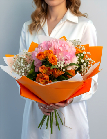 Букет с гортензией Счастливый час