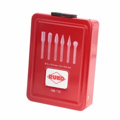 Набор бор-фрез твердосплавных 10шт HM S=6мм Ruko 116003(K)