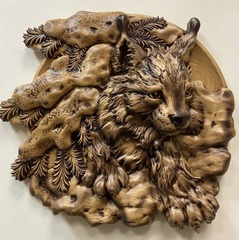 Силиконовый молд Рысь (медальон) № 0461