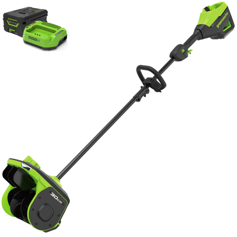 Снегоуборщик Greenworks GD60SS2K5 60V (30 см) аккумуляторный, с АКБ 5 А/ч и ЗУ