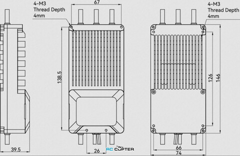 ESC регулятор мотора T-Motor V200A 12-24S PWM/CAN