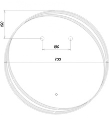 Зеркало Берг CR 700х700 LED