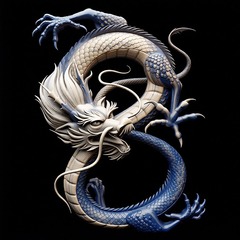 Силиконовый молд № 0312 Дракон левый