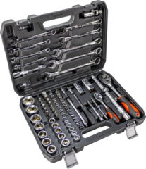 Набор инструментов 82 предмета/автомобильный 1/4, 1/2