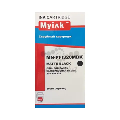 Картридж для CANON  PFI-320MBK TM-200/205/300/305 Matte Black (300ml, Pigment) MyInk