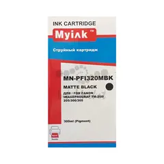 Картридж для CANON  PFI-320MBK TM-200/205/300/305 Matte Black (300ml, Pigment) MyInk