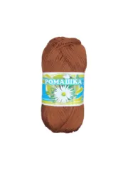 Нитки для вязания Ромашка 4х75г/320м, 100% хб, Каштановый