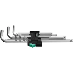 Набор Г-образных хромированных метрических ключей 950 PKL/9 SM N WERA 05022087001