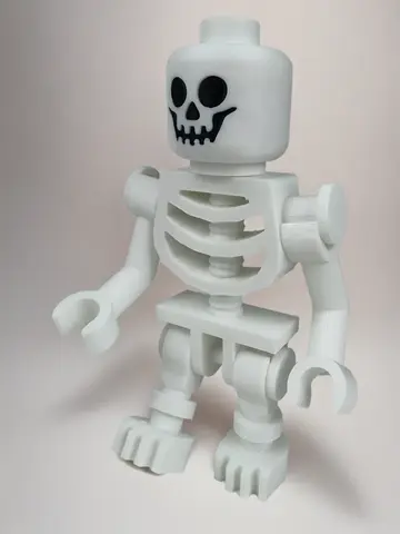 Большая Минифигурка Скелетон Белый 3D-печать