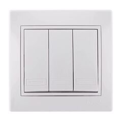 MIRA 701 0202 109 Выкл. тройной  бел с вст. с/у