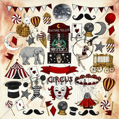 Лист для вырезания "Circus elements" 250гр, 30,5*30,5см, SS10122020-6