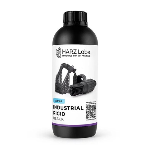 Фотополимерная смола HARZ Labs Industrial Rigid Black, черная (1 кг)