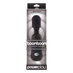Чёрный вибромассажёр для эрогенных зон BoomBoom Power Wand - 18 см. - 