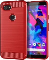 Чехол на Google Pixel 3a цвет Red (красный), серия Carbon от Caseport