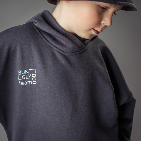 Bb team oversized hoodie for teens - Graphite